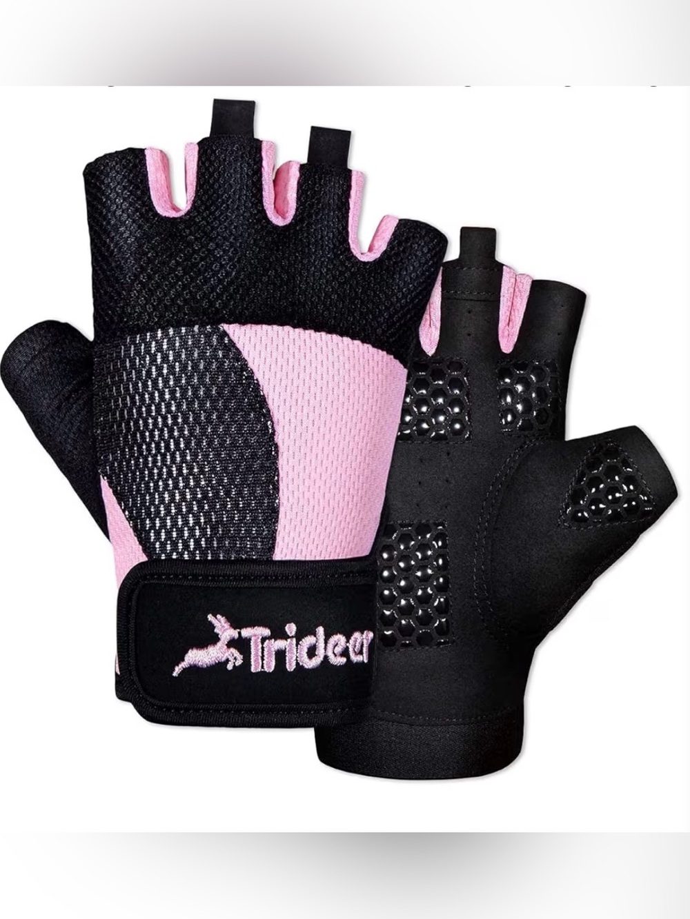 Trideer Black Half-Finger Fitness Gloves